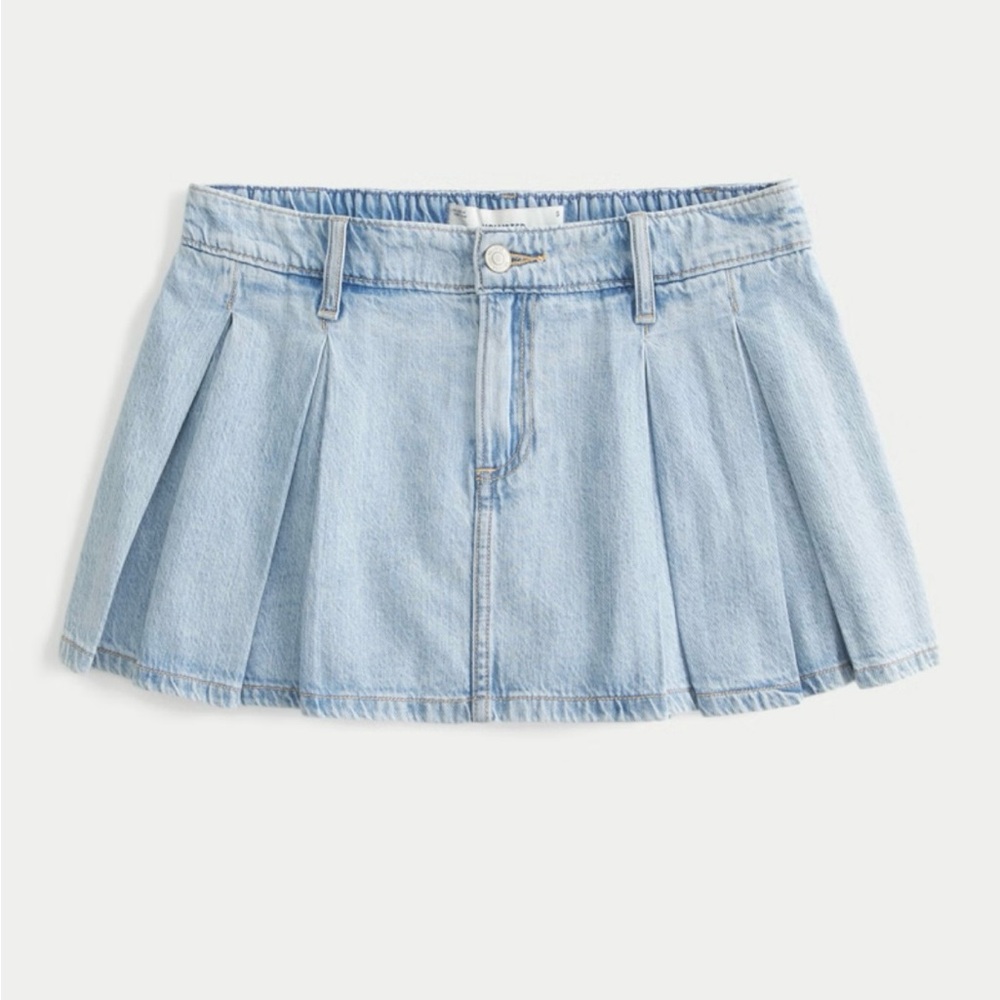 Hollister Light Blue Denim Mini Skirt